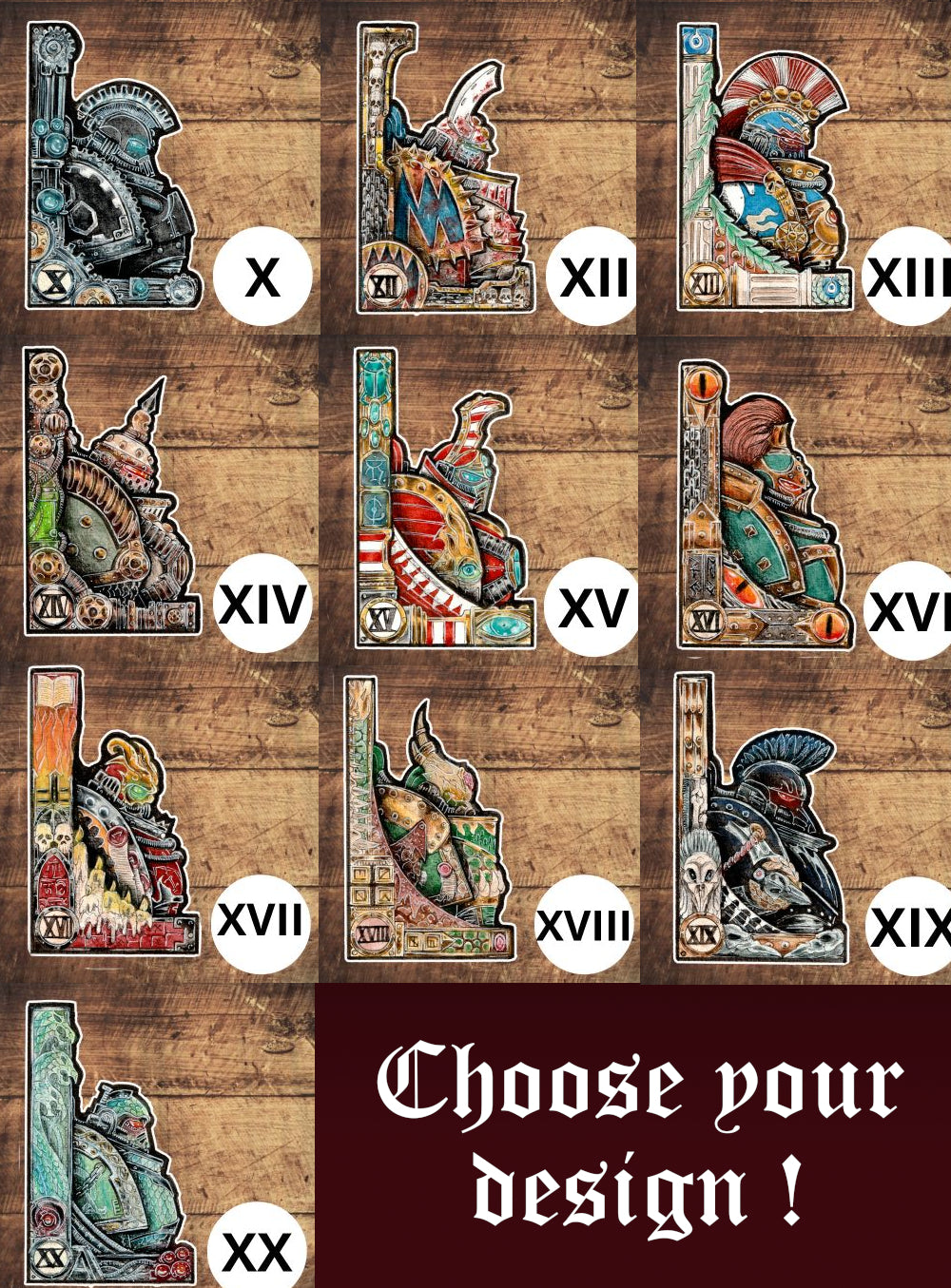 Legiones Astartes Busts - warhammer 40000 handmade stickers