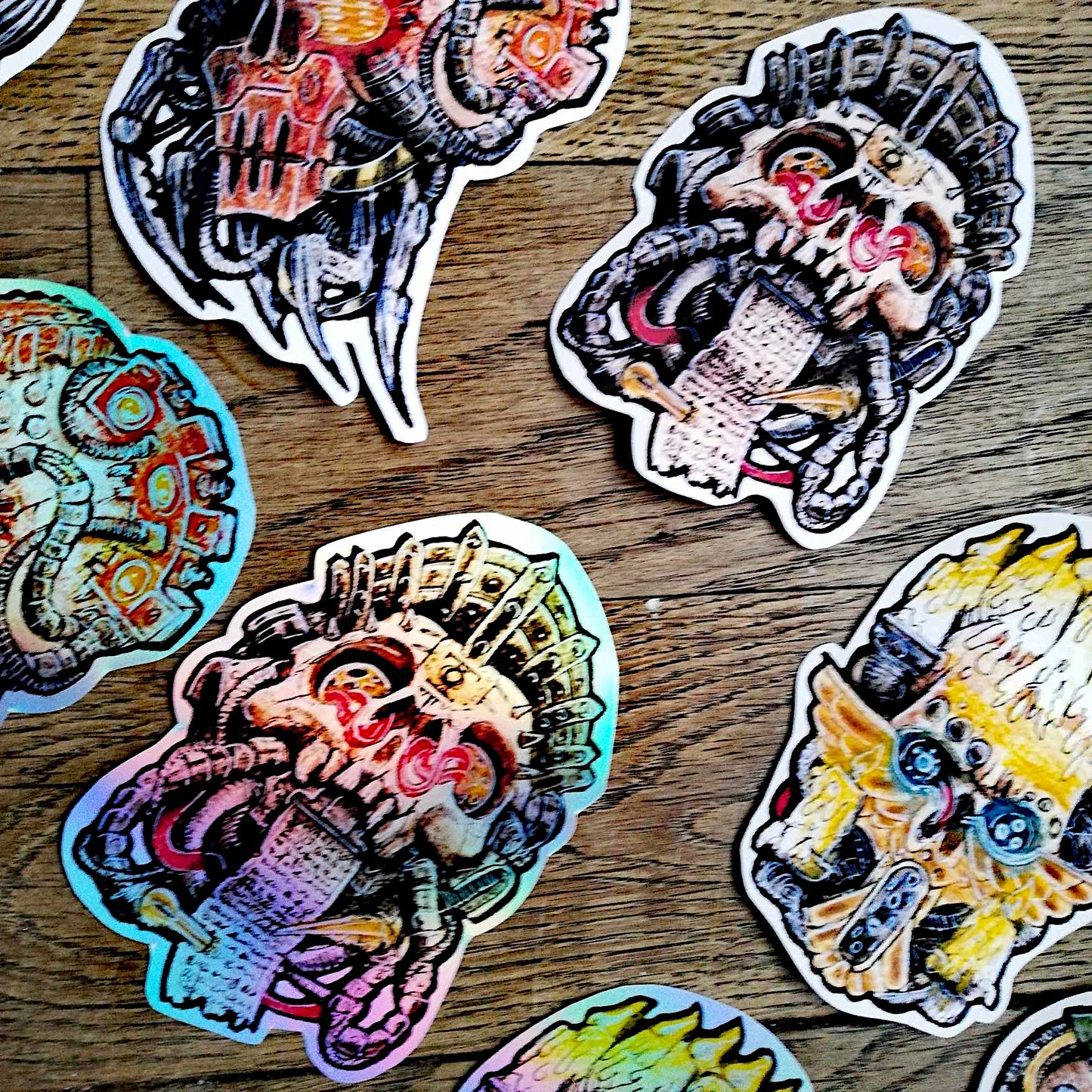 Servoskulls serie 1 - warhammer 40000 handmade stickers