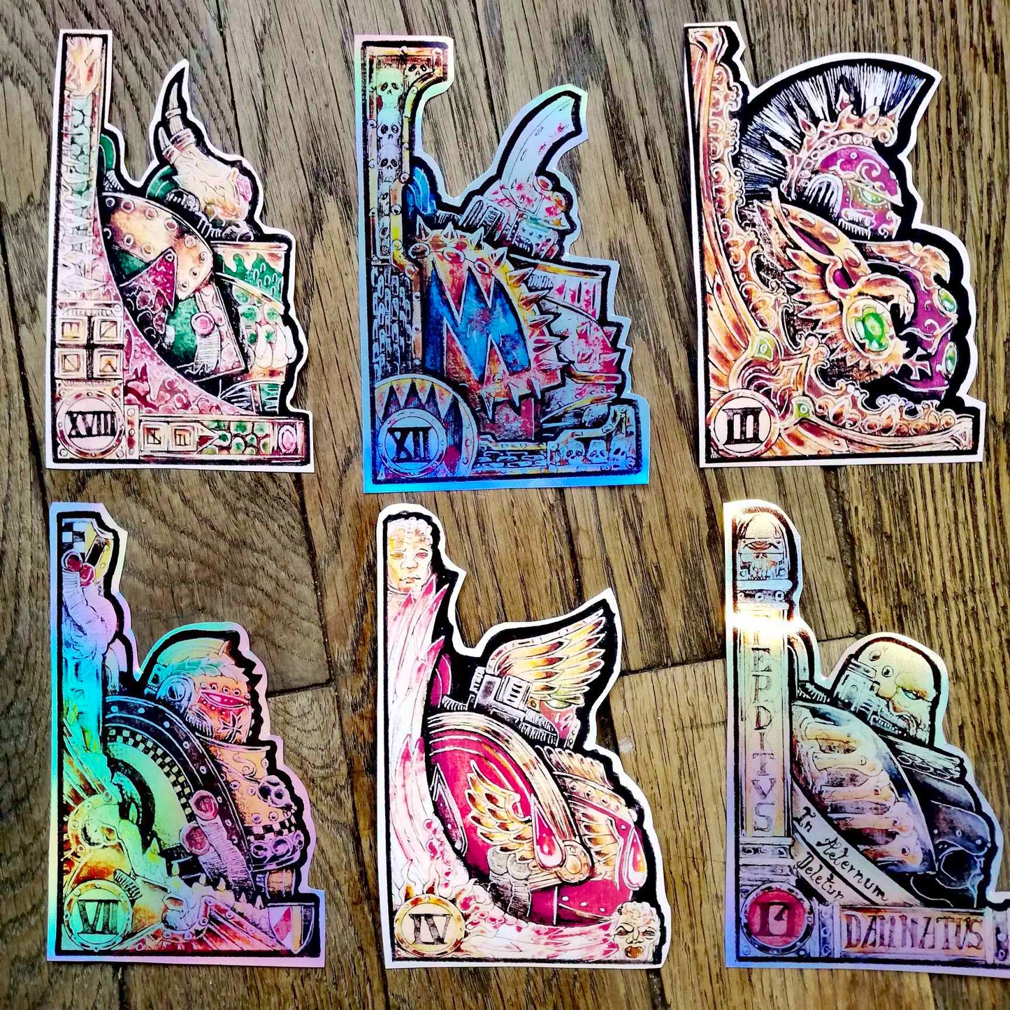 Legiones Astartes Busts - warhammer 40000 handmade stickers
