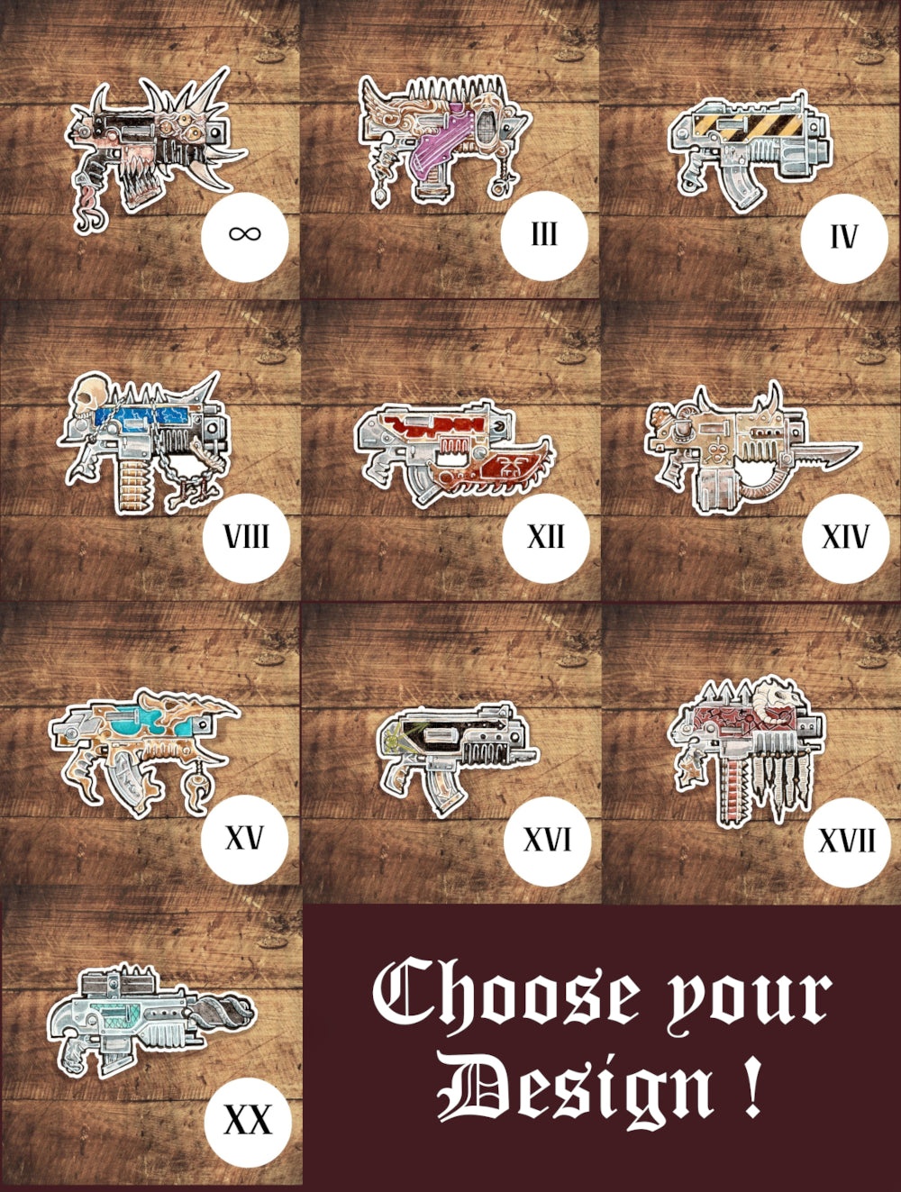 Astartes Bolter - warhammer 40000 handmade stickers