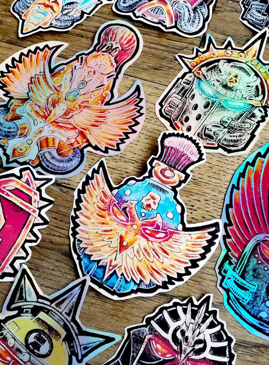 Astartes helmets - warhammer 40000 handmade stickers