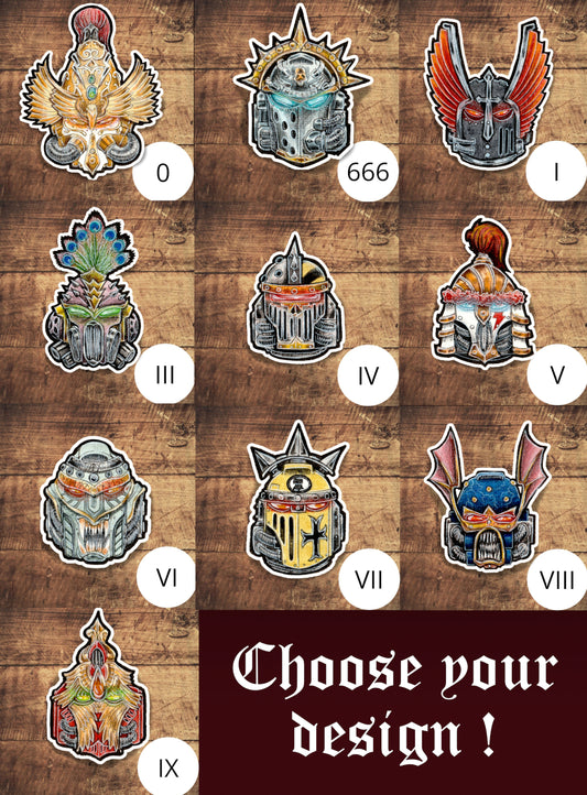 Astartes helmets - warhammer 40000 handmade stickers