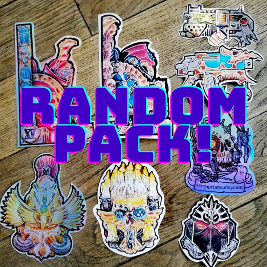 Random sticker pack - warhammer 40000 handmade stickers